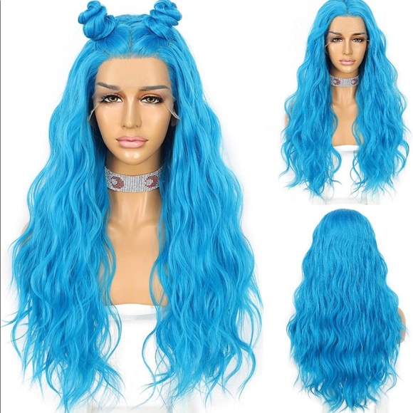 - 💫 Ji 24” WAVE 🌊 BLUE WAVY LACE FRONT WIG💫 *NEW
